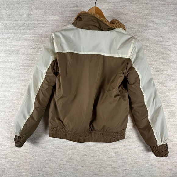 Zyia Med Reversible Camel Sierra Fleece Lined Jacket Retro 80's 90's Active Warm - Picture 3 of 14
